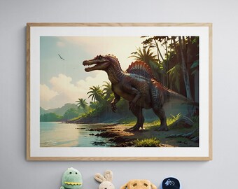 恐竜アート6枚セット ジュラ紀の恐竜の絵画 水彩画 ティラノサウルス 恐竜アート6枚セット ジュラ紀の恐竜の絵画 水彩画 ティラノサウルス