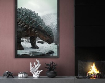 Ankylosaurus Dinosaur Print | Kid's Room Wall Art (Digital Download)