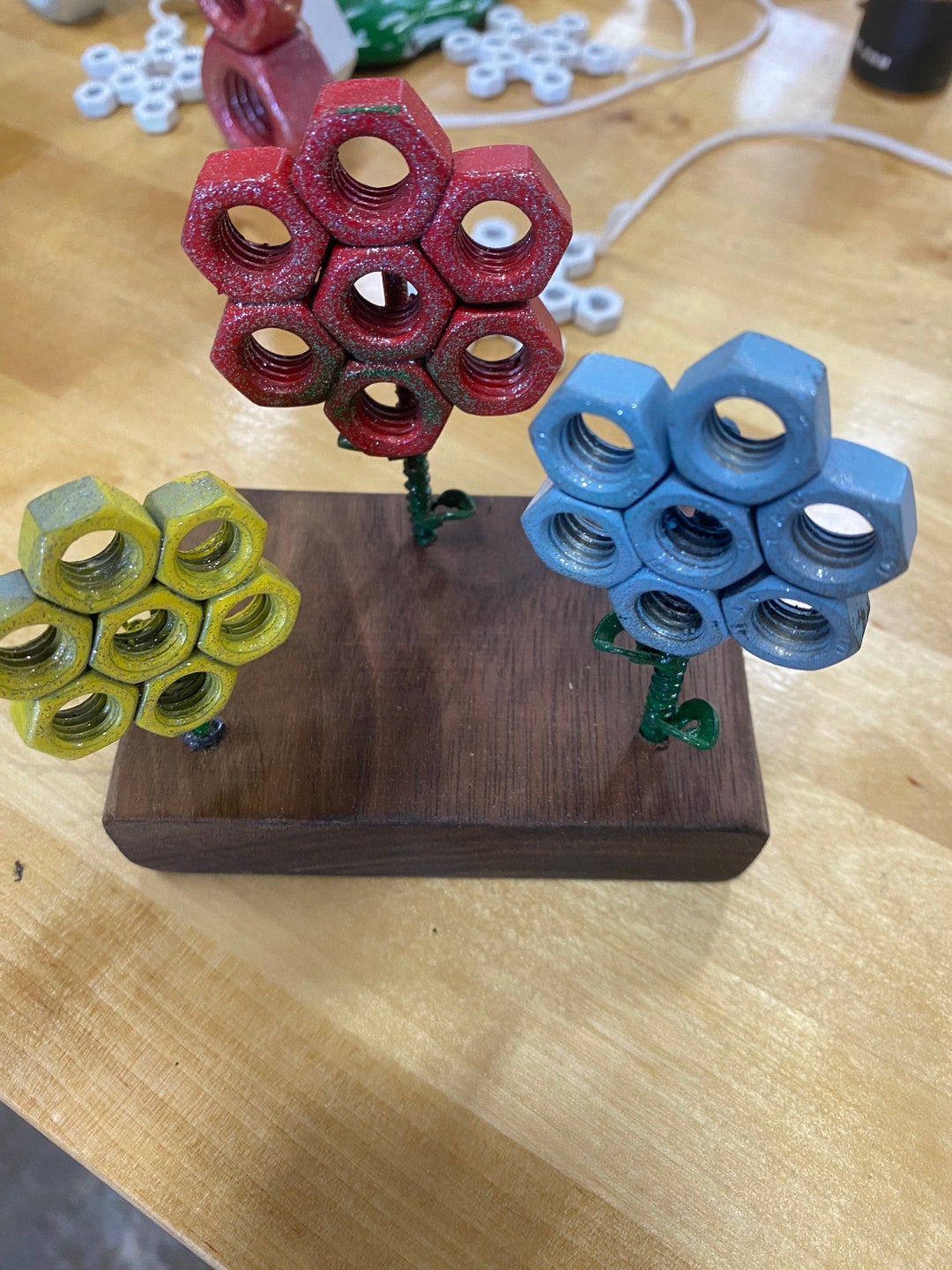 Nuts and Bolts. Weld Art. Metal Flowers. Choose Your Colors. Etsy