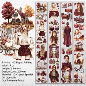 Autumn Whispers PET Tape – Scrapbooking, Journaling, Collage Craft Supplies – Tax Included – SRP142
