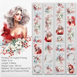 Album per ritagli Frozen Red Beauty - Nastro per olio di cristallo 3D