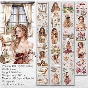 Scrapbook Spring Break - Nastro adesivo speciale in cristallo 3D
