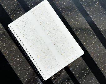 Cinta PET Golden Stardust, estrellas de lámina dorada, decoración celestial para el cielo nocturno.