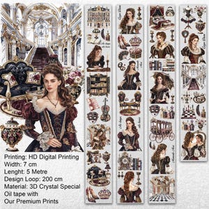 Scrapbook Baroque Elegance - Fita de óleo especial de cristal 3D
