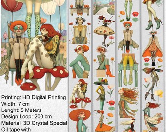 Scrapbook Shadow of Mushroom -3D Crystal Special Oil tape