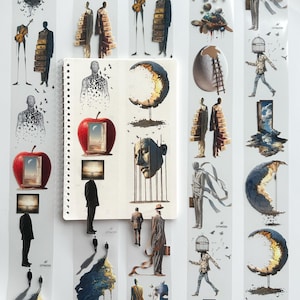 Between Worlds PET Tape | Surreal Art Collage Tape | Fantasy Scrapbook & Journaling Supply