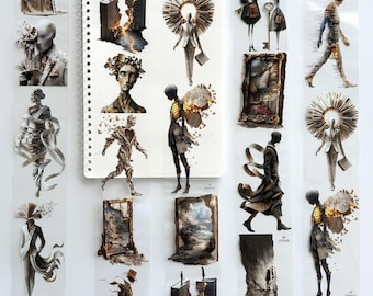 Paper Souls PET Tape, Literarische Ephemera, Buchliebhaber Dekor, Dark Academia Collage