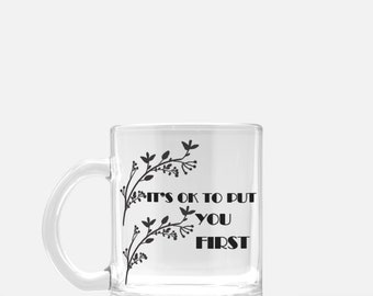 Helderglazen mok, koffiemok, vintage mok, cadeaus voor haar, heldere mok, theemok, cadeaus voor hem, personaliseer mok, heldere koffiemok