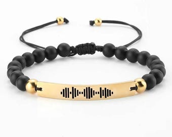 Custom Scannable Music Code Bracelet with Beads