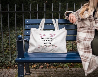 Oversized Cotton Canvas Tote Bag: Everyday Carryall