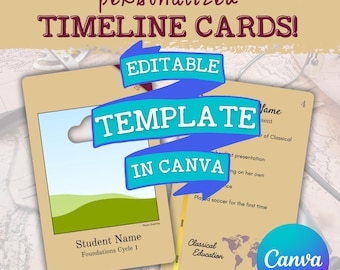 Customizable Student Timeline Card TEMPLATE