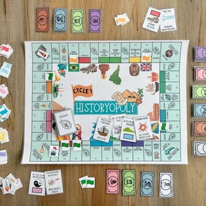 Cycle 1 History Board Game | Educational Monopoly-Style Game | Classical Homeschooling History Review