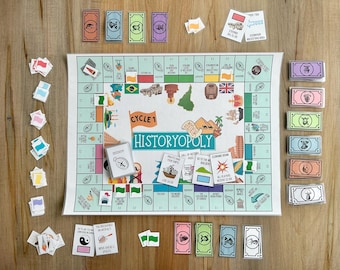 Cycle 1 History Board Game | Educational Monopoly-Style Game | Classical Homeschooling History Review