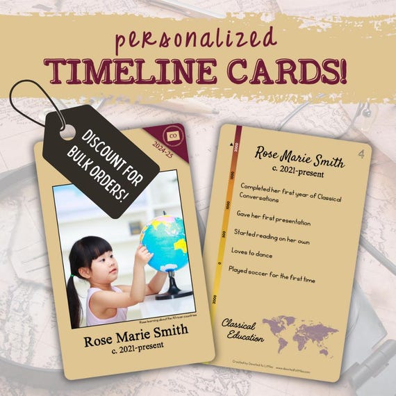 Personalized Student Timeline Card