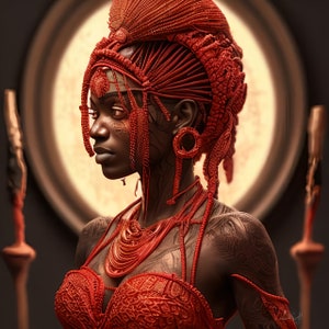 Oya Orisha digitale kunst