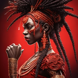 Oya Orisha digitale kunst