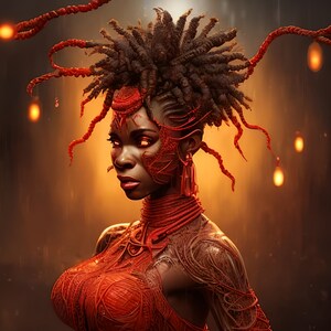 Oya Orisha digitale kunst