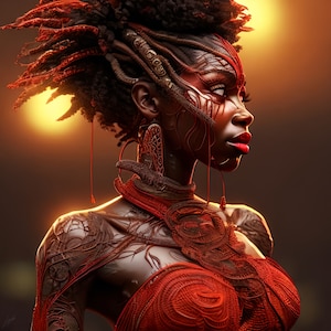 Oya Orisha digitale kunst