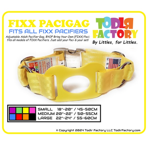 FIXX - Todlr Factory Premium Adult "Tutti i modelli di ciuccio FIXX" Gag PaciGag Ageplay ABDL Little - [Nessun ciuccio incluso]