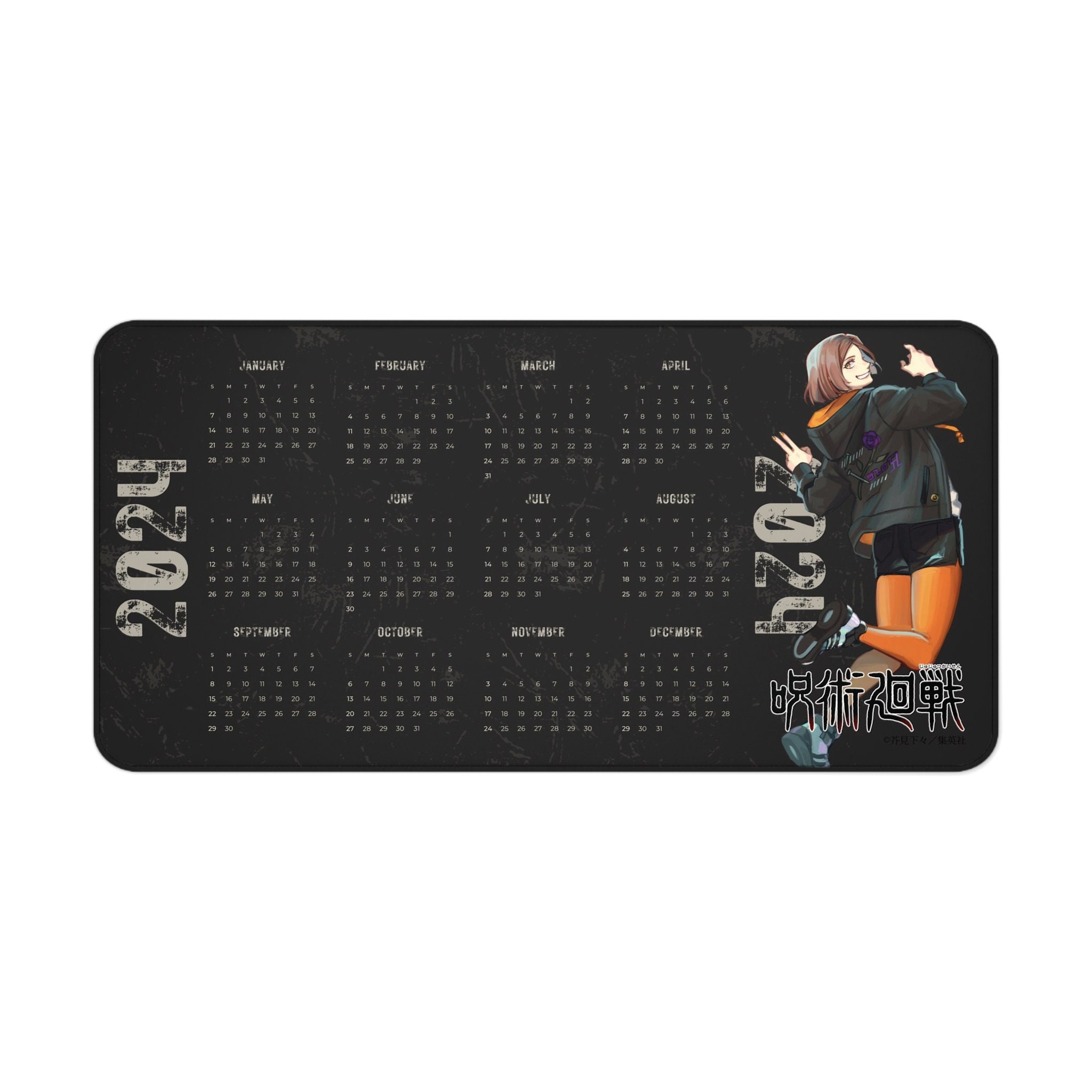Anime 2024 Calendar Jujutsu Kaisen Nobara Kugisaki Large Mousepad Anime