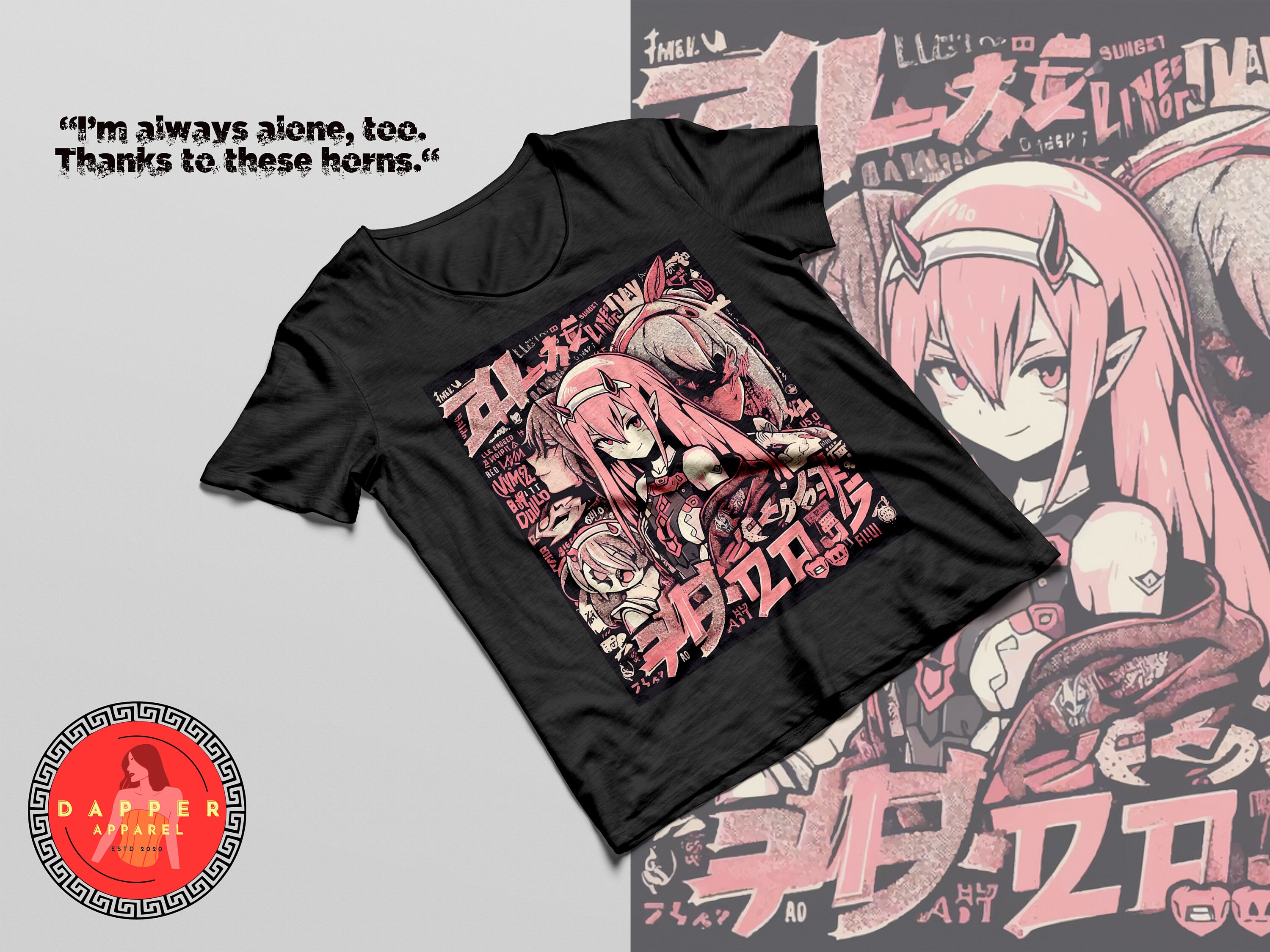 Anime T-Shirts Darling In The Franxx Zero Two Print Men Women