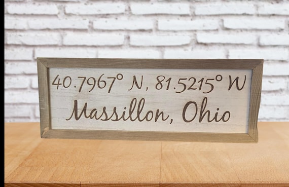 Personalized Longitude & Latitude Sign