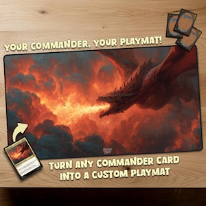 Custom Commander Playmat made for Magic the Gathering MTG Playmat With Zones Commander Play Mat Trading Card Games Official Size TCG Games