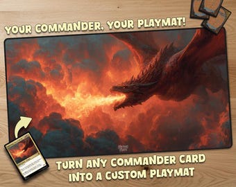Tapete de juego Commander personalizado hecho para Magic the Gathering Tapete de juego MTG con zonas Tapete de juego Commander Juegos de cartas coleccionables Tamaño oficial Juegos TCG