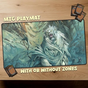 Arahbo Roar of the World Magic The Gathering Spielmatte MTG Spielmatte With Zones MTG Spielmatte Personalisierte Matte Handelskartenspiele offizielle Größe