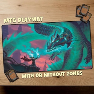 Teval the Balanced Scale Tapis de jeu Magic The Gathering Tapis de jeu MTG avec zones Tapis de jeu MTG Tapis personnalisé Jeux de cartes à collectionner Taille officielle