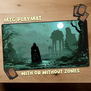 Darth Vader Star Wars Magic The Gathering Spielmatte MTG Spielmatte Mit Zones MTG Geschenk TKG Personalisierte Matte für Sammelkartenspiele Offizielle Größe