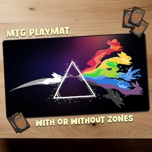 Eevee Eveeution Magic The Gathering Spielmatte MTG Spielmatte With Zones MTG Geschenk Spielmatte TKG Personalisierte Matte Sammelkartenspiele offizielle Größe