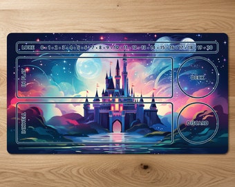 Castle Lorcana Playmat TCG Playmat Trading Card Game Gaming Mat With Zones Disney Lorcana TCG Playmat Kids Gift Play mat Zoned Board Game
