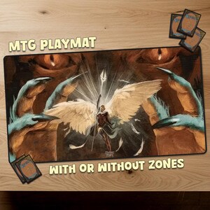 Avacyn, Angel of Hope Magic The Gathering Spielmatte MTG Spielmatte With Zones MTG Spielmatte Personalisierte Matte für Sammelkartenspiele