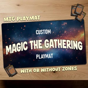 Benutzerdefinierte Spielmatte Magic The Gathering Spielmatte MTG Spielmatte mit Bereiche MTG Geschenk Spielmatte TKG Personalisierte Matte Sammelkartenspiele offizielle Größe