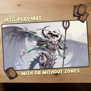 Atraxa, Praetors Voice Magic The Gathering Playmat Tapis de jeu MTG avec zones Tapis de jeu MTG Tapis de jeu personnalisé pour jeux de cartes à collectionner Taille officielle