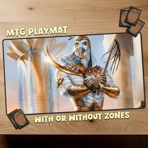 Tapis de jeu Aetherdrift Temmet Magic The Gathering Tapis de jeu MTG avec zones Tapis de jeu MTG Tapis de jeu TCG personnalisé pour jeux de cartes à collectionner Taille officielle