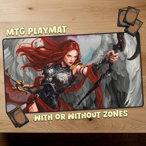 Kaalia of the Vast Magic The Gathering Tapis de jeu MTG avec zones Tapis de jeu MTG Tapis de jeu personnalisé pour jeux de cartes à collectionner Taille officielle