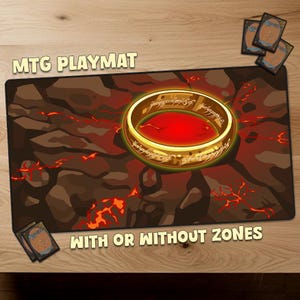 Herr der Ringe Magie The Gathering Spielmatte MTG Spielmatte With Zones MTG Geschenk Spielmatte TKG Personalisierte Matte Sammelkartenspiele offizielle Größe