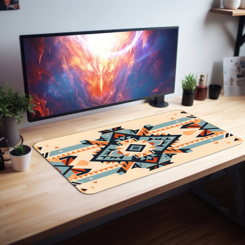Aztec Desk Mat Aztec Lover Gift Aesthetic Desk Decoration - Etsy