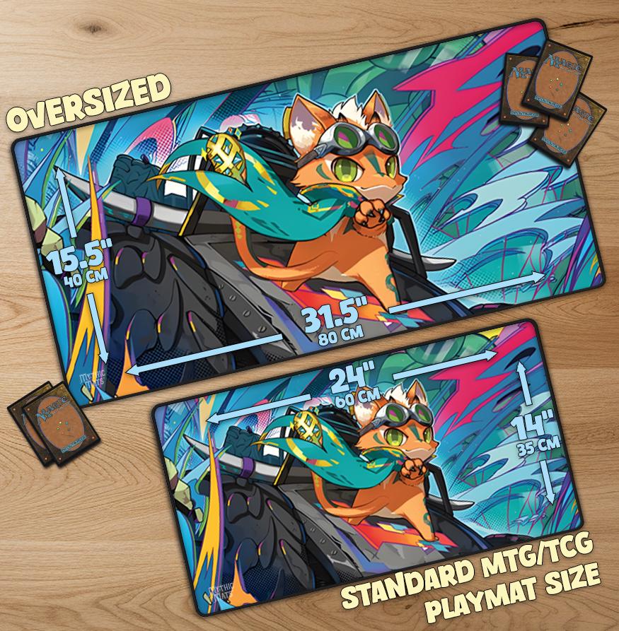 thumbnail image 2 of Durable MTG Playmat TCG Playmat With Zone And Locking Edges For MTG Gaming - Includes Waterproof Storage Bag (playmat (59),Without Zone 2 of 12