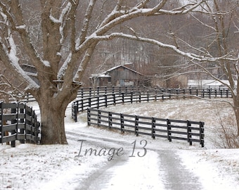 Kentucky Outdoor Photography, Landscape Photography, Snow Photography, Winter Print, Country Lane, Nature Photography, Kentucky Wall Art