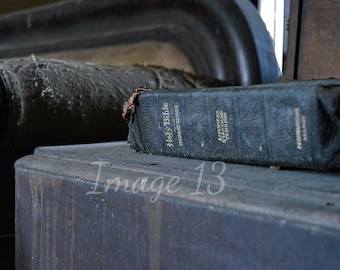 Abandoned Bible Fine Art Print: Urban Exploration Photography