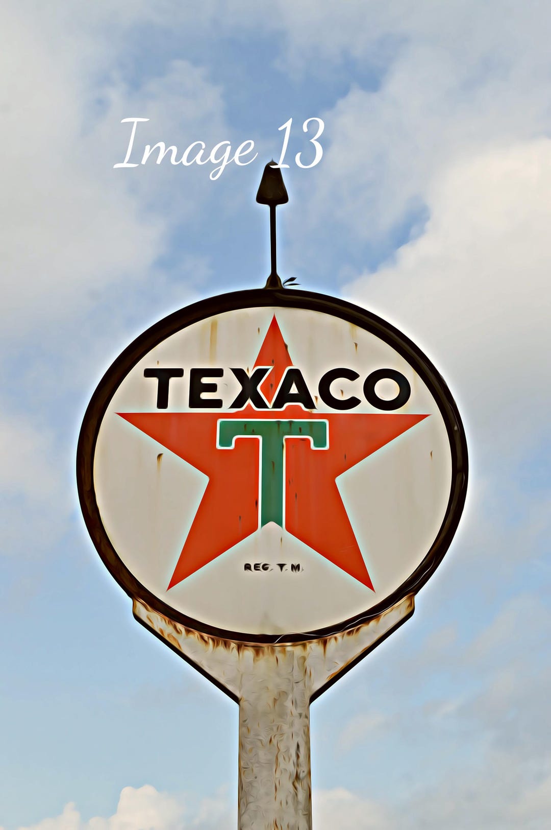 Vintage Texaco Sign Photograph, Americana Garage Art - Etsy