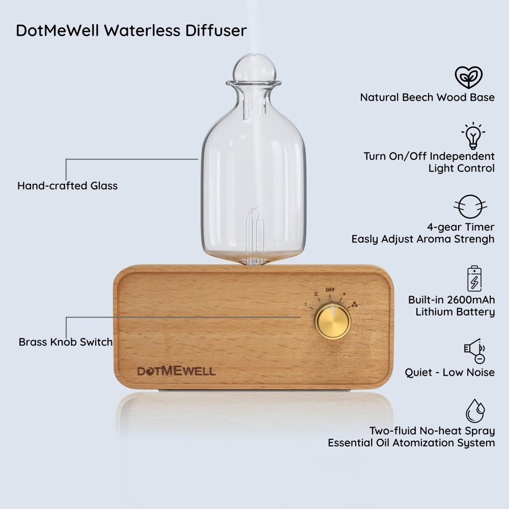 Rechargeable Waterless Aromatherapy Wood Diffuser - Etsy