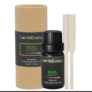 Olio essenziale puro di basilico dolce biologico