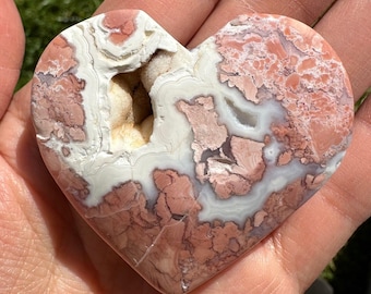 ピンクアゲートハート - Etsy 日本