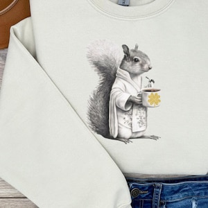 Squirrel Shirt, Floral Squirrel Shirt, Animal Lover Shirt, Squirrel Lover Gift, Flower Squirrel Tee, Fall Shirt, Nature Lover Shirt