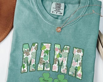 Personalized Lucky Mama Shirt, St Patricks Day Shirt, Clover Shirt, Shamrock Tee, Lucky Mom Shirt, Cute St Pattys Day Outfit, Gift for Mom