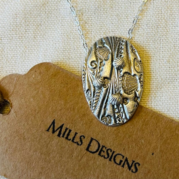 Silver Metal Clay Jewelry Pendant